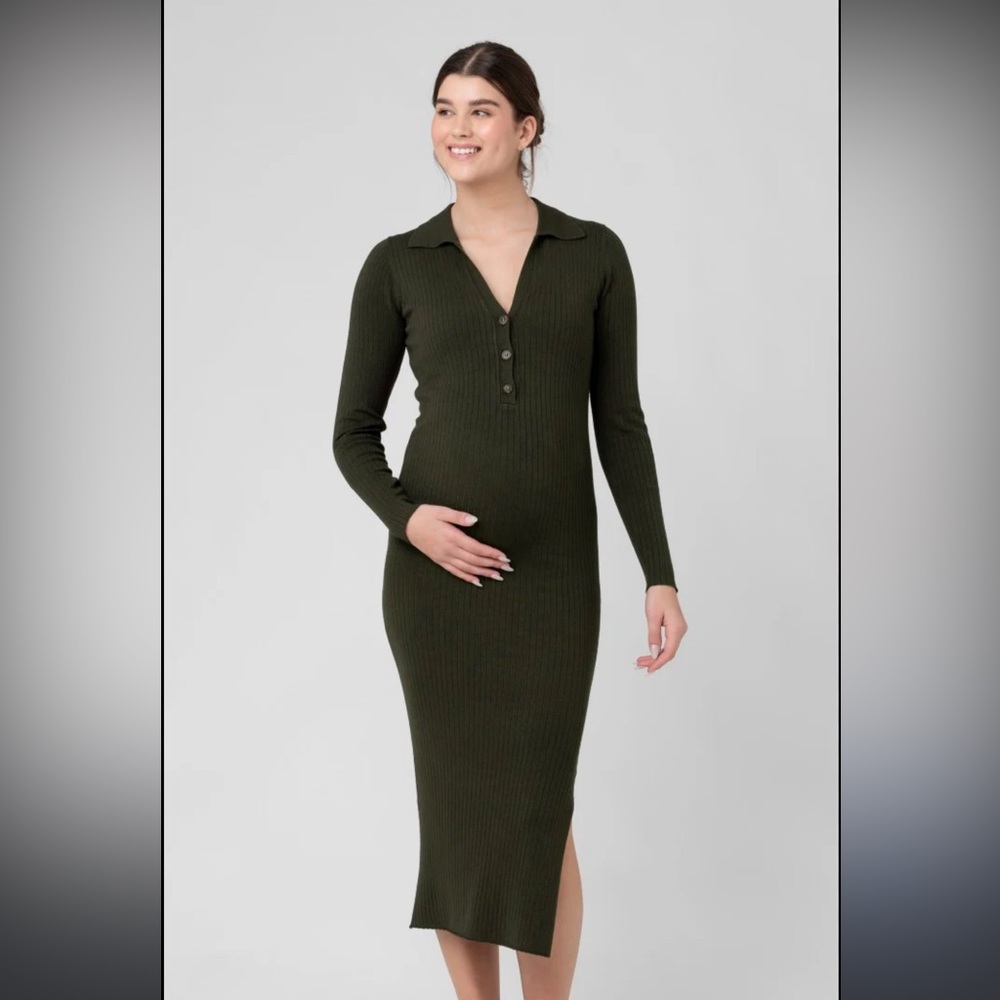 Ripe Sammy Knit Polo Dress – Ivy. Size XL